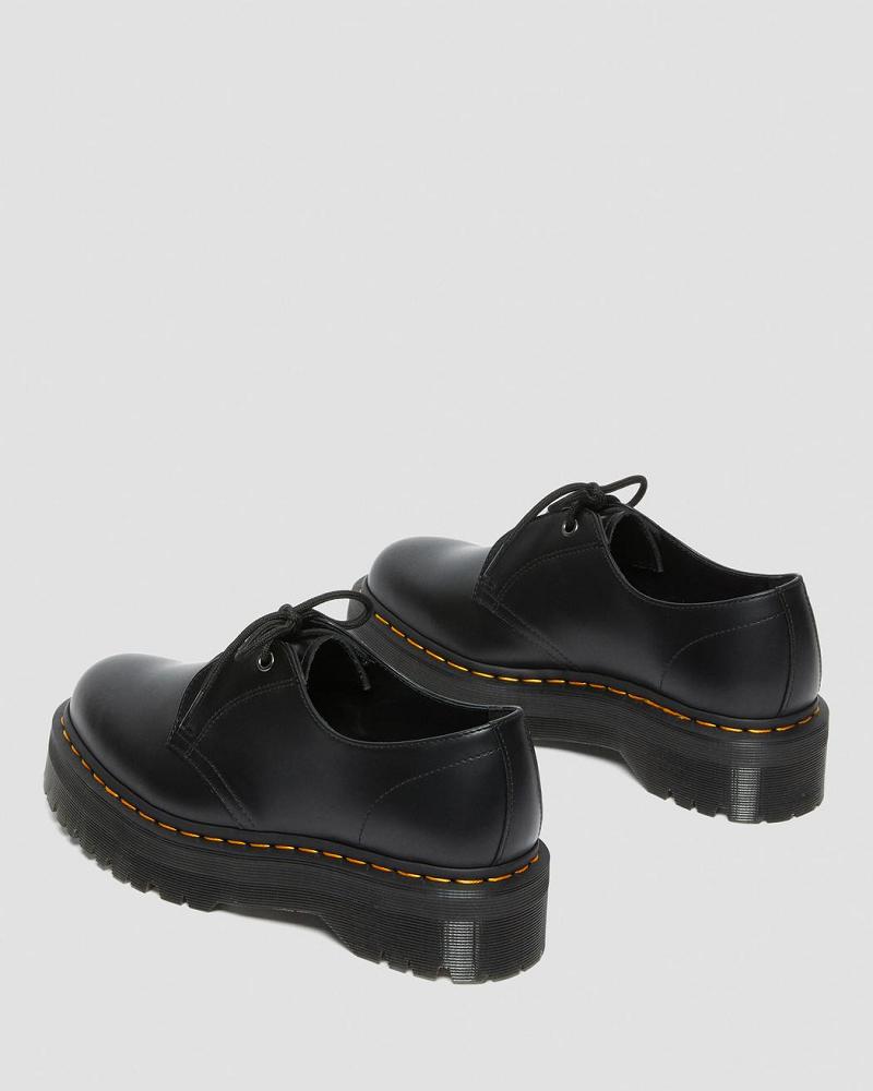 Zapatos Plataforma Dr Martens Jarrick Lo Smooth Cuero Hombre Negros | MX 191RVD